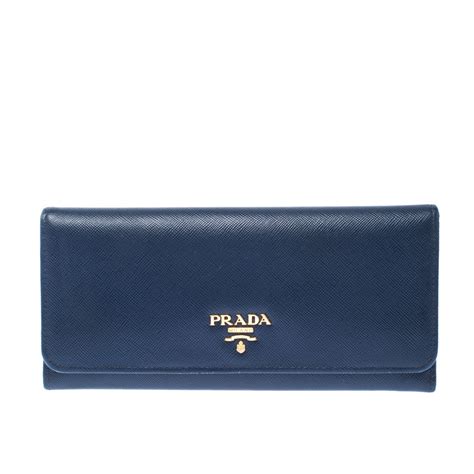 prada leather wallet blue|prada wallet price list.